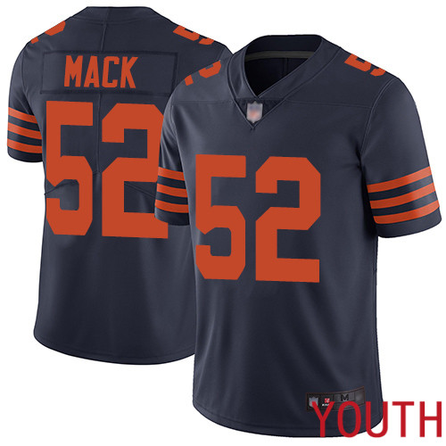 Chicago Bears Limited Navy Blue Youth Khalil Mack Jersey NFL Football #52 Rush Vapor Untouchable